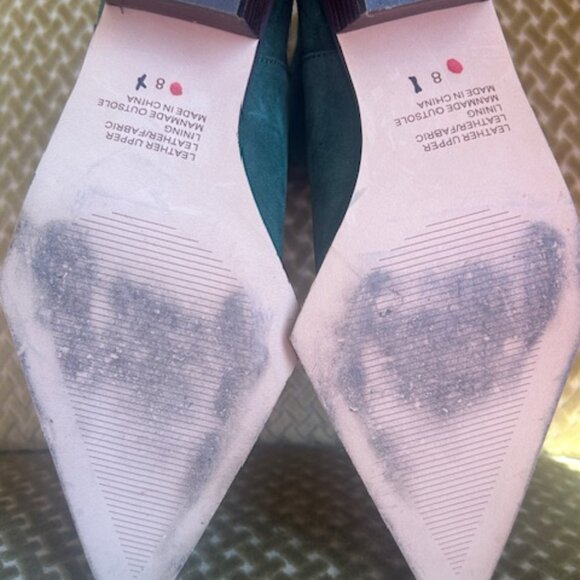 Intentionally Blank Kari Forest Suede Stitch Cushion Western Pull On Ankle Boots - Picture 8 of 16